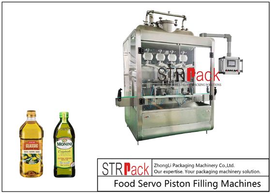 5 Liter Edible Vegetable Olive Oil Piston Filling Machine Servo Motor Driving