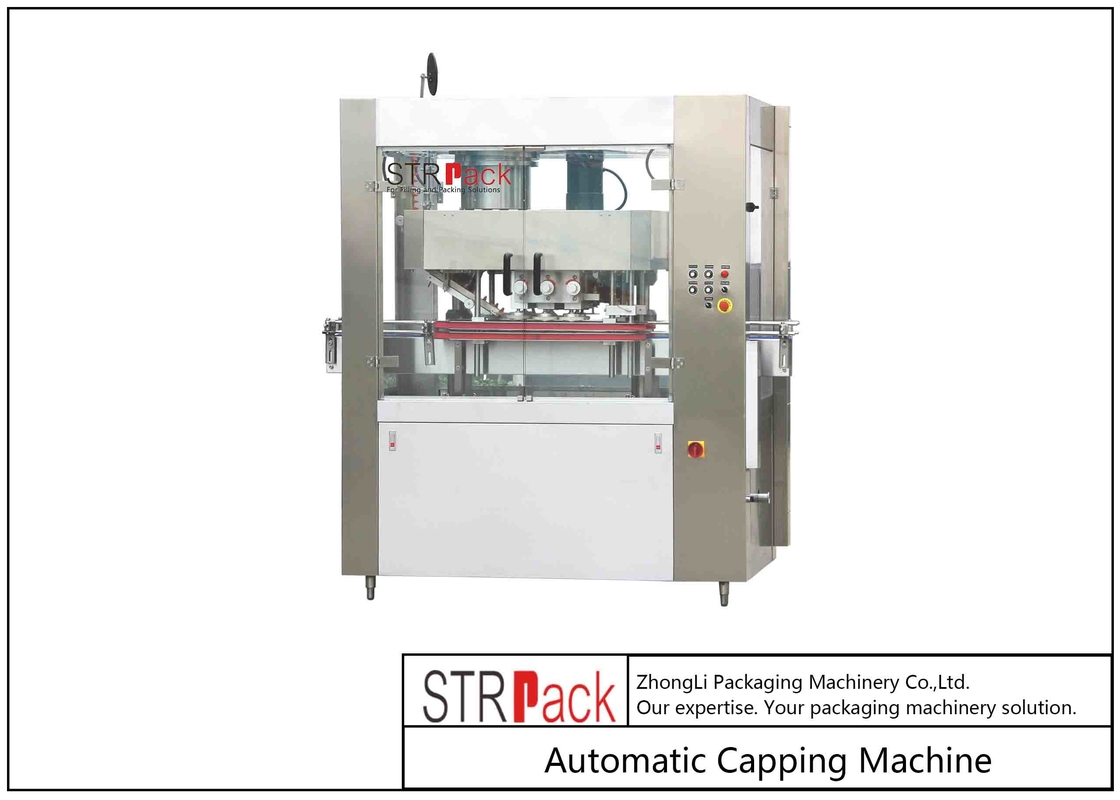 PLC Automatic Plastic Jar Capping Machine 2.5kw 50HZ 60HZ