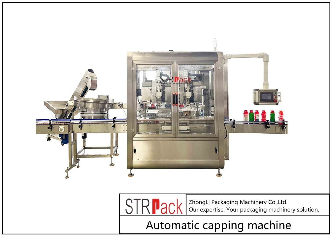 Automatic Bottle Capping Machine With 20 - 100mm Bottle Diameter 50 - 60 Bottles/Min Capping Speed
