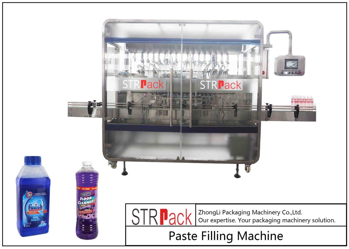 Linear 1-5L Cleaner Filling And Packaging Machine With Diving Filling Nozzle