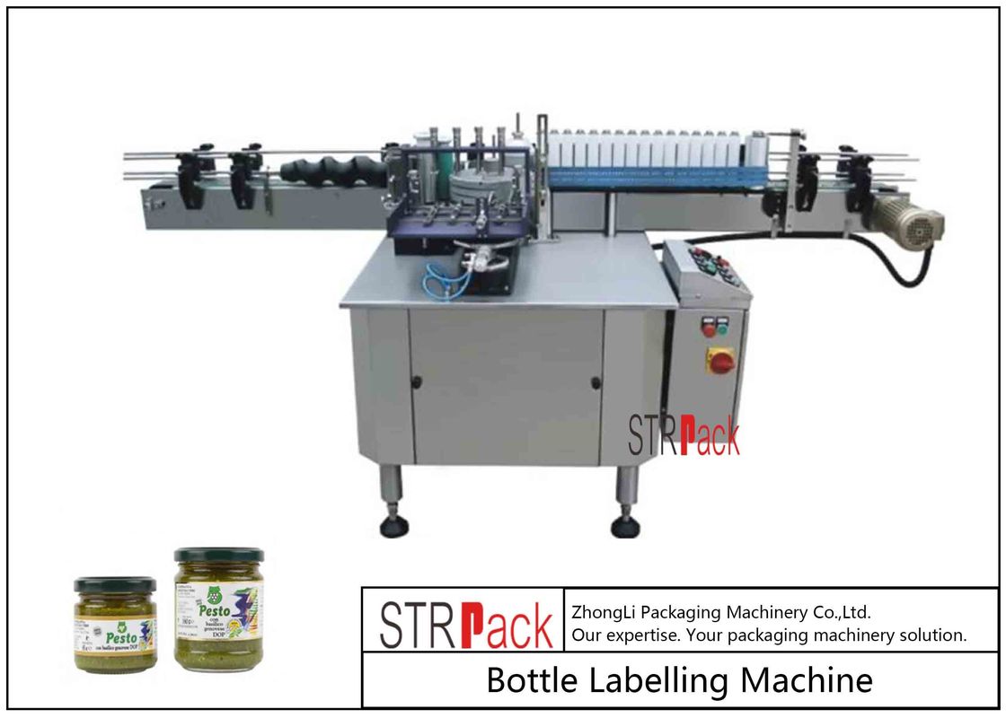 Tin Bottles Cold Glue Labeling Machine With Wet Glue Paper For Round Vegetable Oil Bottle
