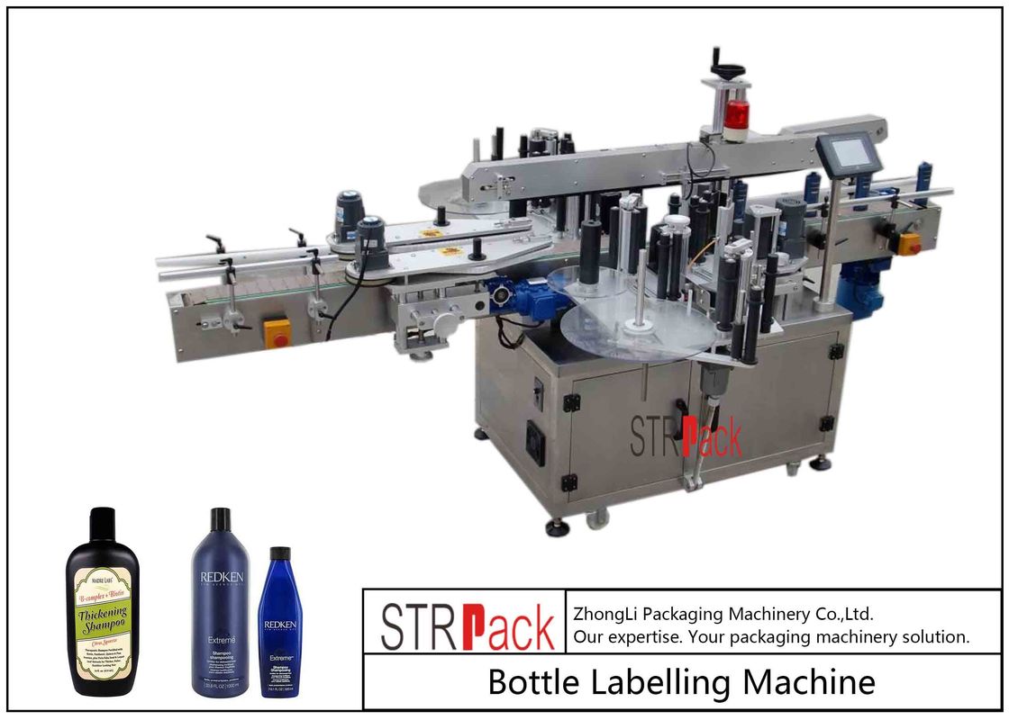 Round / Flat / Square Bottle Labeling Machine , Servo Driven Double Side Labeling Machine