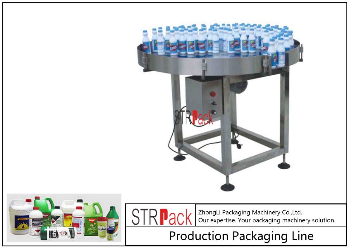 Chemicals Bottle Packing Machine Line Rolling Type Manual Catonning Packing Conveyor