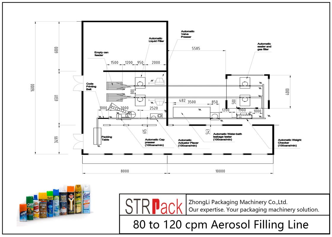 80 To 120 Cpm Automatic Liquid Filling Line Aerosol Filling Production Line