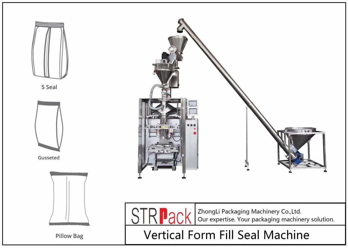 Quad Seal Bagger Automatic Filling And Packing Machine For Cocoa, Icing Sugar Powder