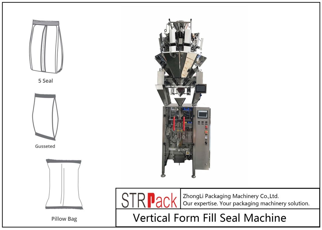 Vertical Potato Chips Granule Packing Machine For High Precision Measurement With Multi-Head Combination Weigher
