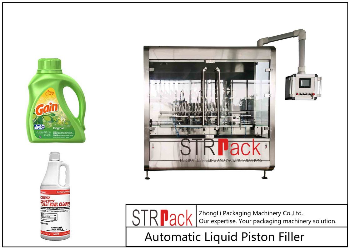 16 Head 220 V 60Hz 15A Automatic Liquid SERVO Bottling Piston Filler Multiple filling nozzles as 6, 8, 12 or 20