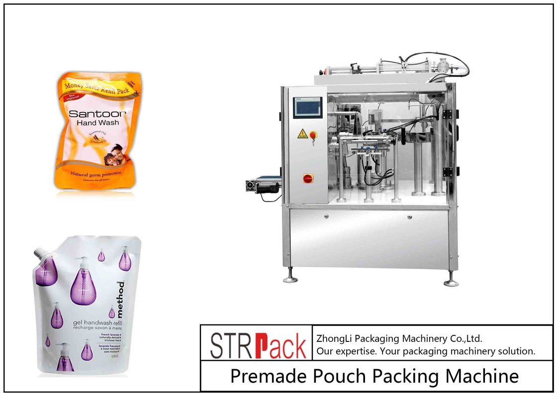Laundry Detergent Liquid Soap Doypack Standup Pouch Packing Filling Sealing Packing Machine for Liquid Product