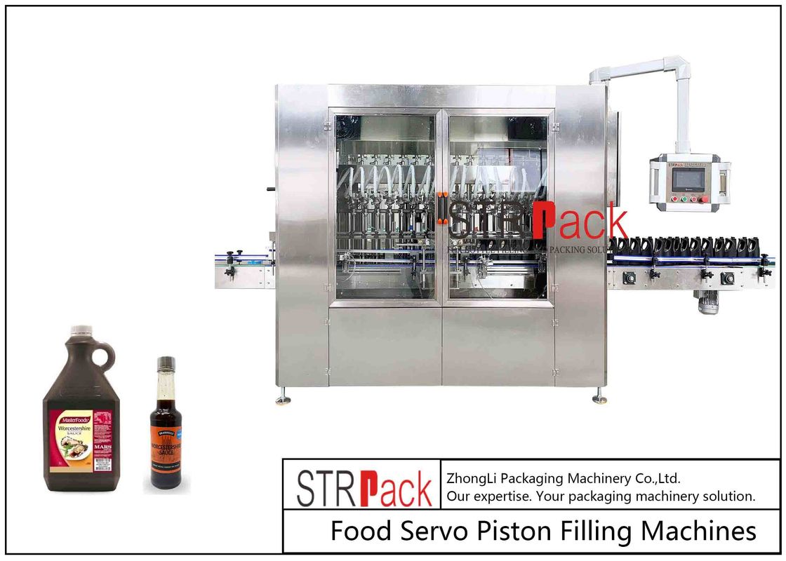 Automatic Linear Piston Filling Machine for Worcester Sauce Food Bottle
