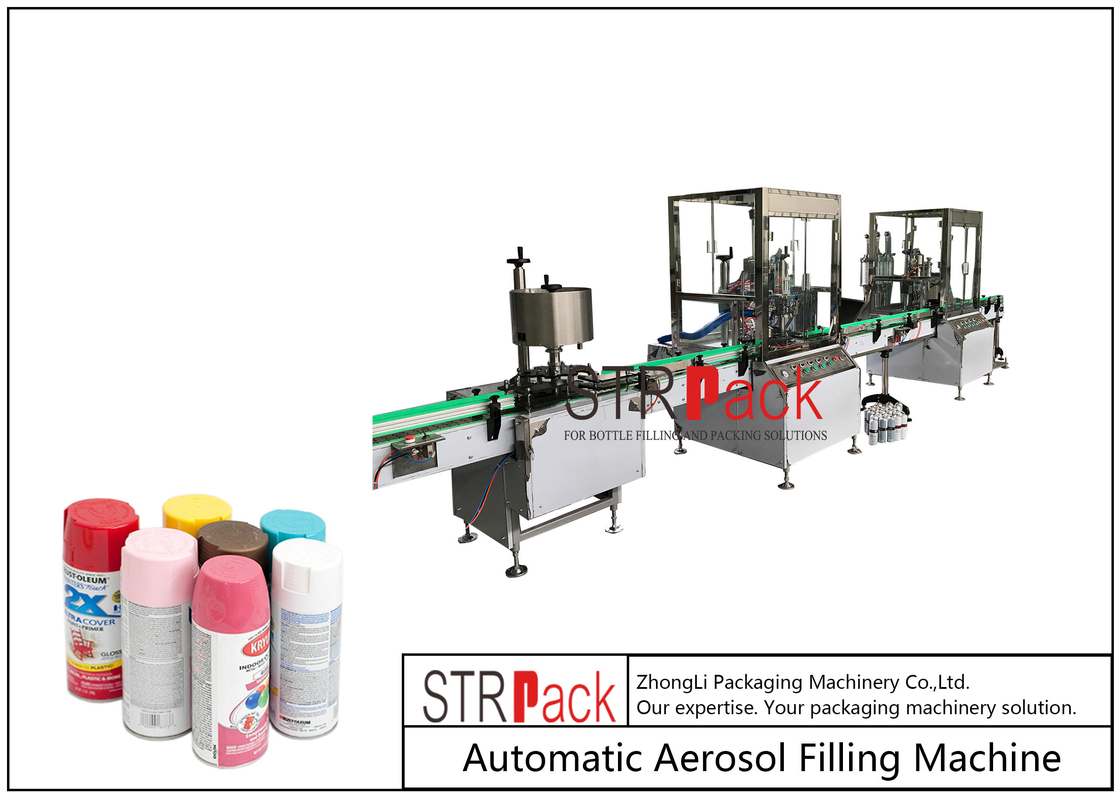5m3/Min 560ml Spray Paint Aerosol Filling Machine 3600cans/H