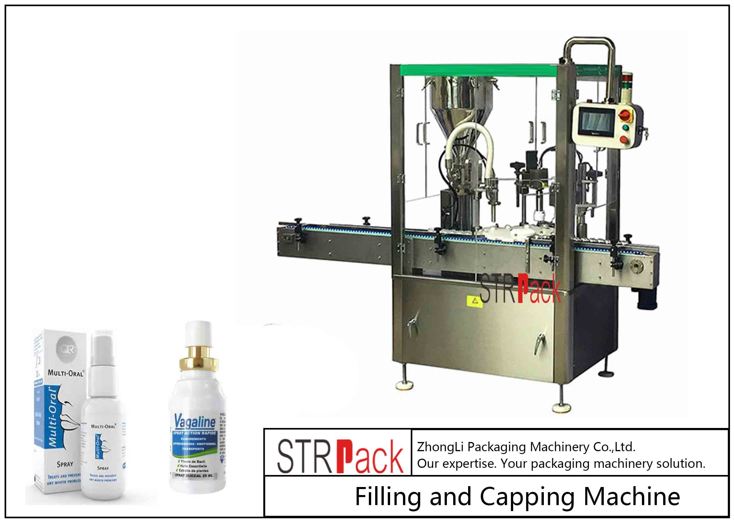 Ear / Nasal Spray Bottle Filling Machine , 5-30ml Oral Liquid Filling Machine 