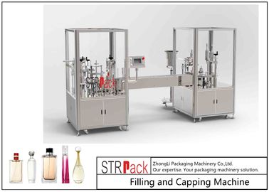 30 BPM Perfume Filling And Capping Machine With PLC And Touch Screen Control